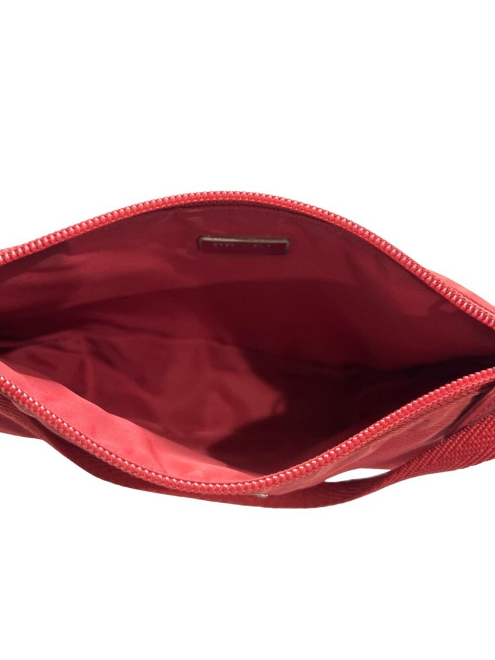 Vintage Prada Tessuto Sport Nylon Pochette Shoulder Bag in Red - Picture 3 of 6